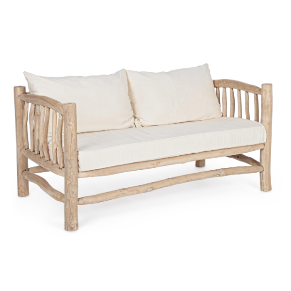 sofá de madera