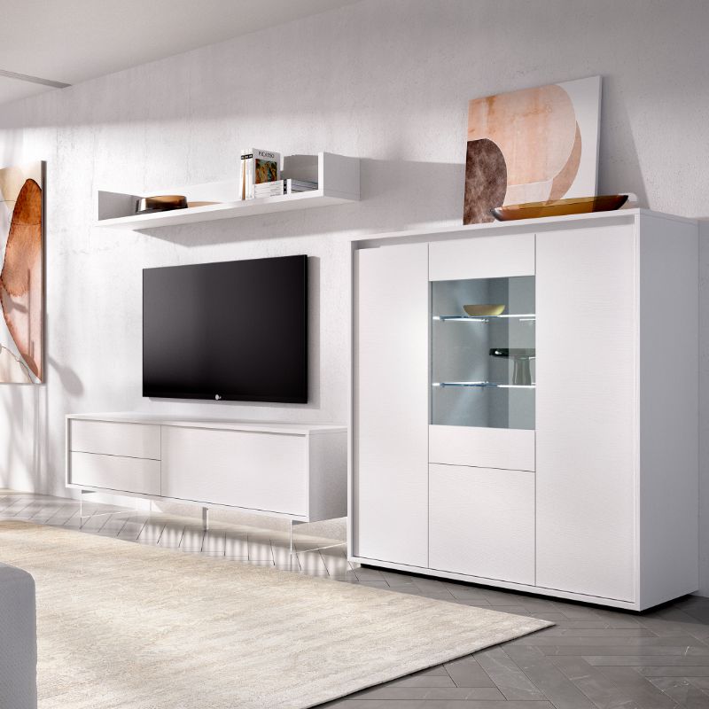 Mueble Salón moderno Rick - muebles polque - venta online - Mueble tv