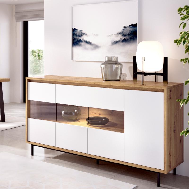 Vitrina madera - muebles polque - venta online- tienda muebles pamplona
