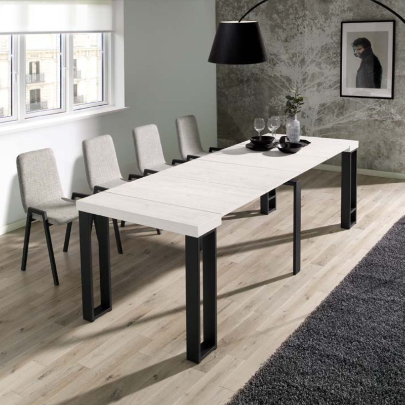 Consola extensible a mesa de comedor - Muebles Polque. Tienda de Muebles en  Pamplona y Online.