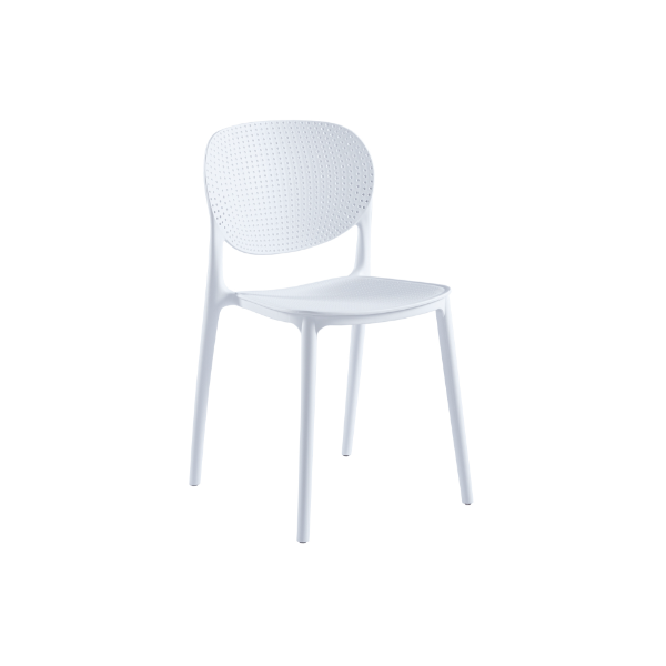 silla moderna blanca plastico