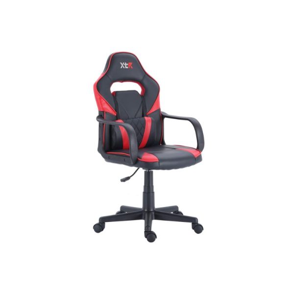 silla gamer roja y negra