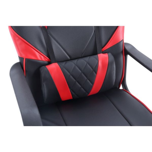 silla gamer roja y negra