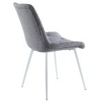 silla tapizada gris