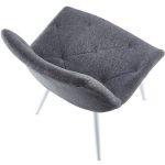 silla tapizada gris