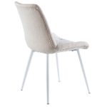 silla tapizada blanca