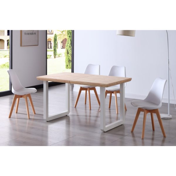 mesa de comedor extensible roble