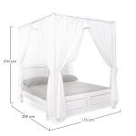 cama dosel y cortinas