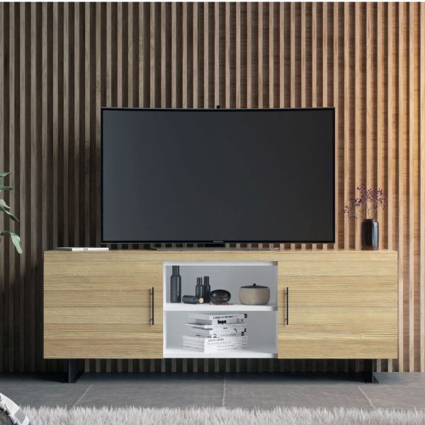 mueble tv madera artesanal muebles polque