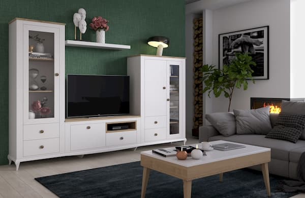 Mueble salón blanco Augusto