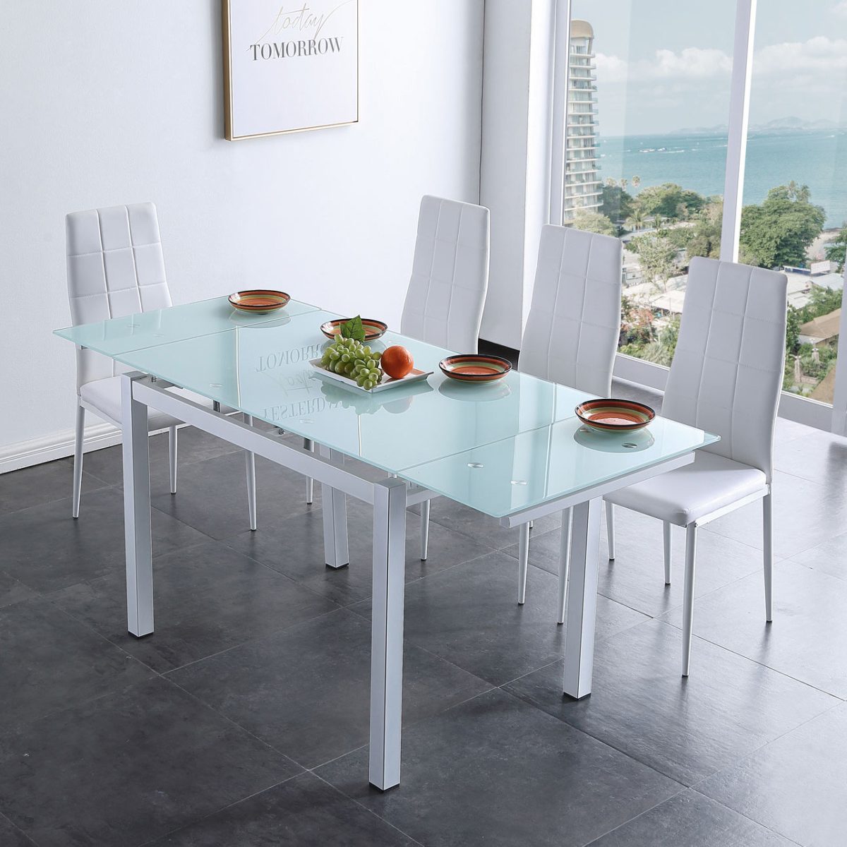 Mesa extensible Eli blanca