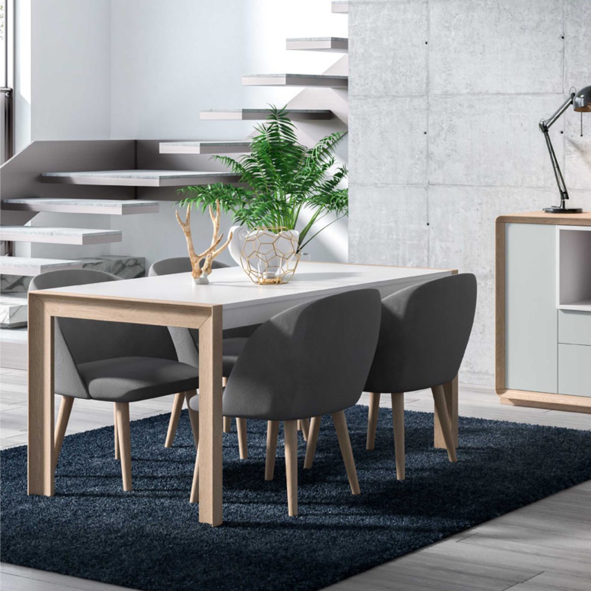 Mesa de comedor extensible Orion