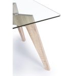 Mesa de comedor de cristal Arya
