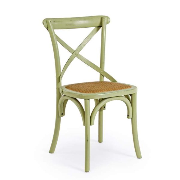 Silla Cruz verde de Muebles Polque