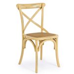 Silla Cruz ocre de Muebles Polque