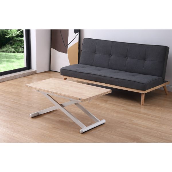 mesa de centro elevable extensible roble