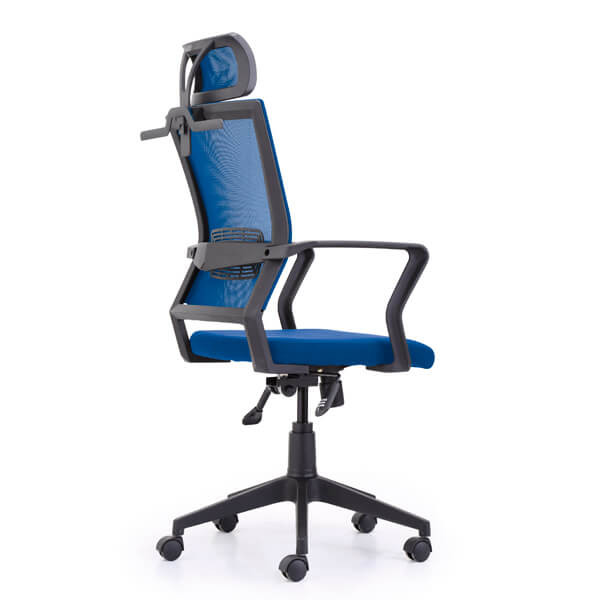 silla escritorio giratoria azul muebles polque