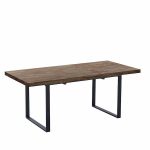 Mesa de comedor extensible de roble estilo industrial muebles polque
