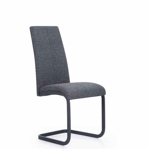 silla tapizada respaldo alto gris marengo muebles polque