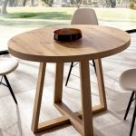 mesa redonda extensible madera