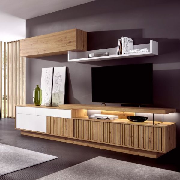 mueble tv listones