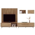 mueble de tv panel alistonado