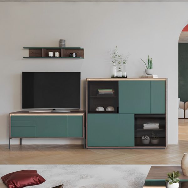 mueble de tv verde