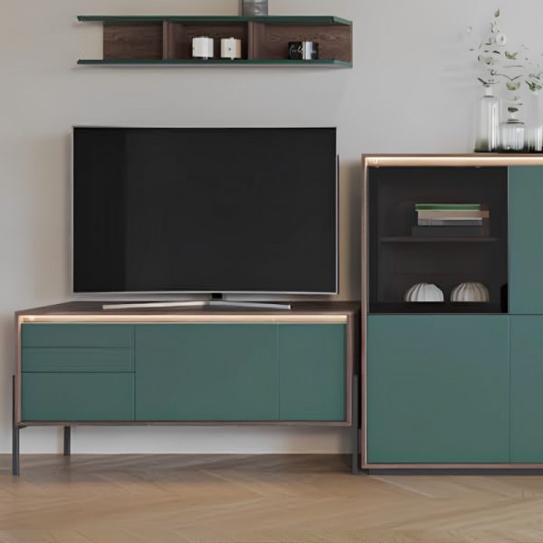 mueble de tv verde