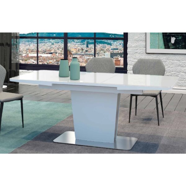 mesa extensible moderna blanca